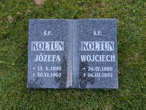 Nagrobek książka Impala Kolt - elegancka forma granitowa